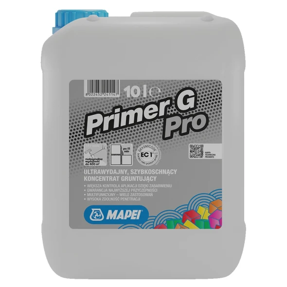 Koncentrat gruntujący do podłoży o zróżnicowanej chłonności Mapei Primer G Pro opak. 10 kg.jpg