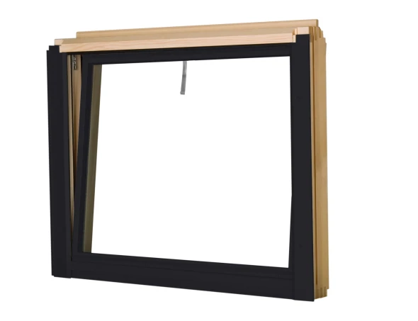 Okno kolankowe uchylne Fakro drewniane BVP P5 88 94x137 cm oblachowanie RAL9005.jpg