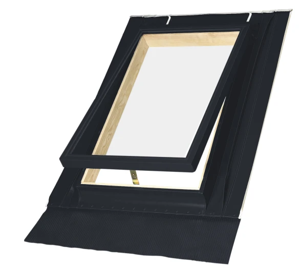 Wyłaz dachowy pojedyncza szyba hartowana Fakro WGT 46x75 cm oblachowanie RAL9005.jpg