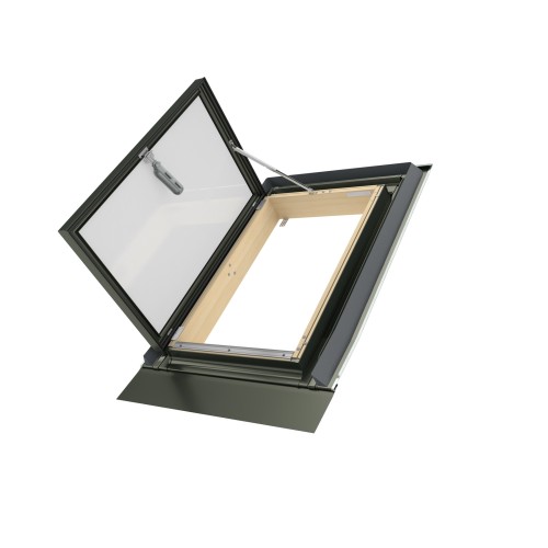 Wyłaz dachowy zespolona szyba hartowana Fakro WLI 54x83 cm oblachowanie RAL7022.jpg