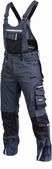 Spodnie robocze ogrodniczki Stalco Perfect Professional Flex Line szary (1).jpg