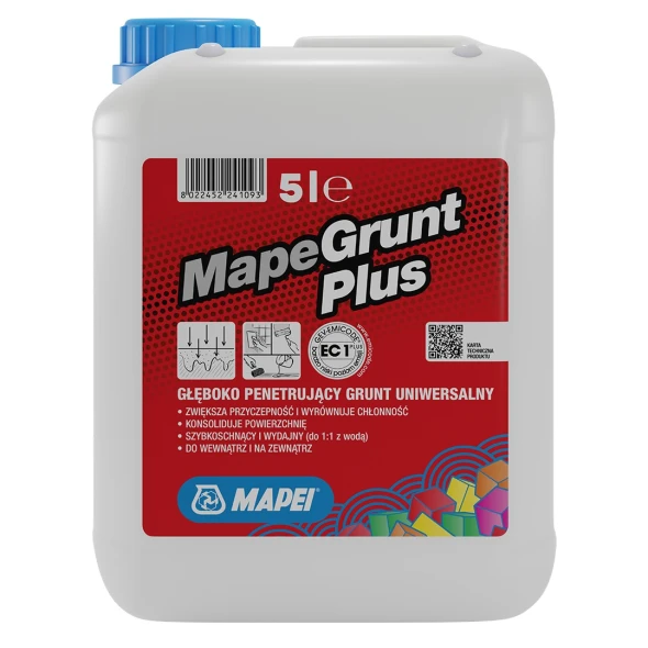 Głęboko penetrujący grunt uniwersalny do podłoży chłonnych Mapei Mapegrunt Plus opak. 5 l.jpg