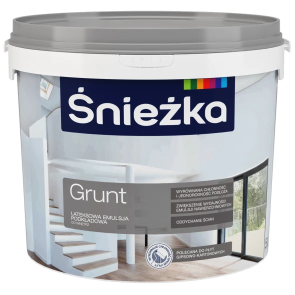 Lateksowa emulsja podkładowa Śnieżka Grunt 5 l biała.jpg