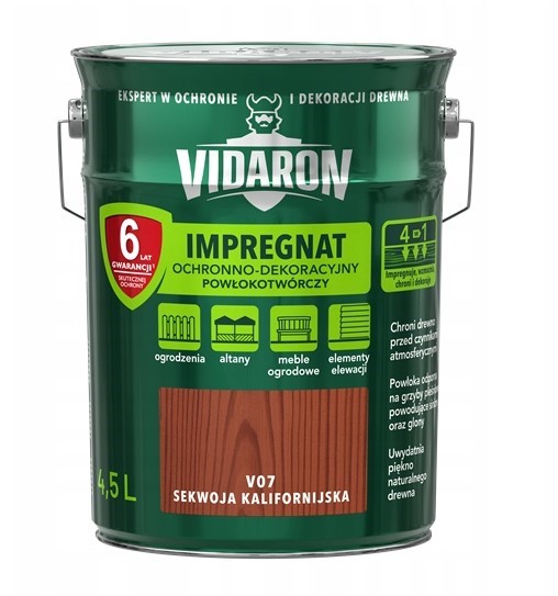 Impregnat ochronno-dekoracyjny powłokotwórczy Vidaron opak. 4,5 l sekwoja kalifornijska.jpg