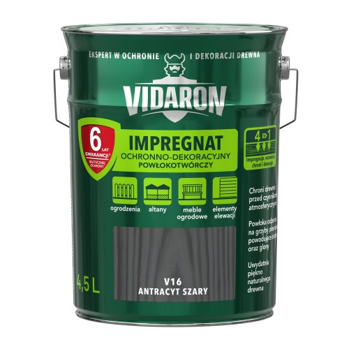 Impregnat ochronno-dekoracyjny powłokotwórczy Vidaron opak. 4,5 l antracyt szary.jpg