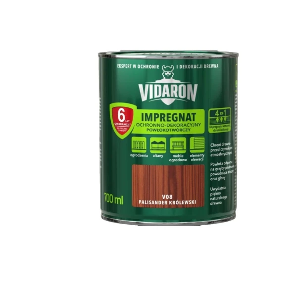 Impregnat ochronno-dekoracyjny powłokotwórczy Vidaron opak. 0,7 l palisander królewski.jpg