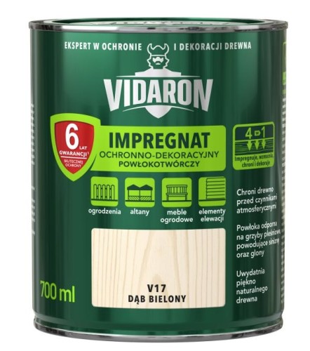 Impregnat ochronno-dekoracyjny powłokotwórczy Vidaron opak. 0,7 l dąb bielony.jpg