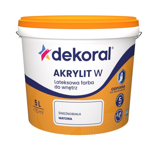 Farba lateksowa Dekoral Akrylit W 5 l biała.jpg