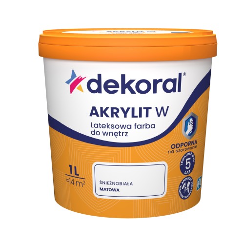 Farba lateksowa Dekoral Akrylit W 1 l biała.jpg