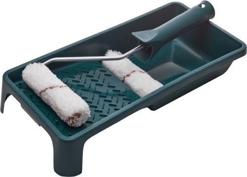 Zestaw malarski Stalco kuweta 15x29 + rączka 6 100 + wałek mikrofaza 10 cm opak. 2 elem..jpg