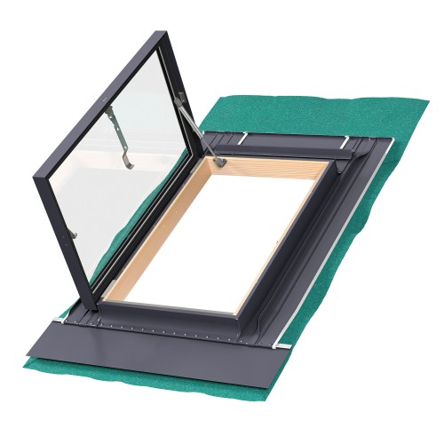 Wyłaz dachowy Fakro GreenView WGU-X 46x75 cm oblachowanie RAL7016.jpg