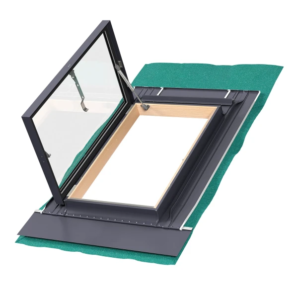 Wyłaz dachowy Fakro GreenView WGU-X 46x75 cm oblachowanie RAL7016.jpg