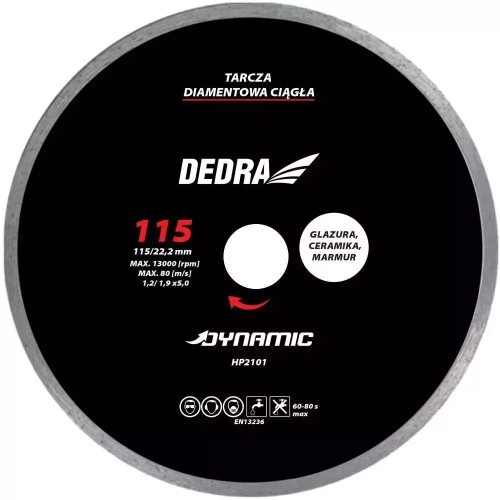 Tarcza tnąca diamentowa Dedra Dynamic 115x22,2mm.jpg