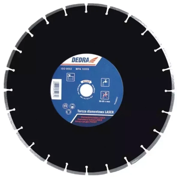 Tarcza tnąca diamentowa do asfaltu Dedra Laser 350x25,4 mm.jpg