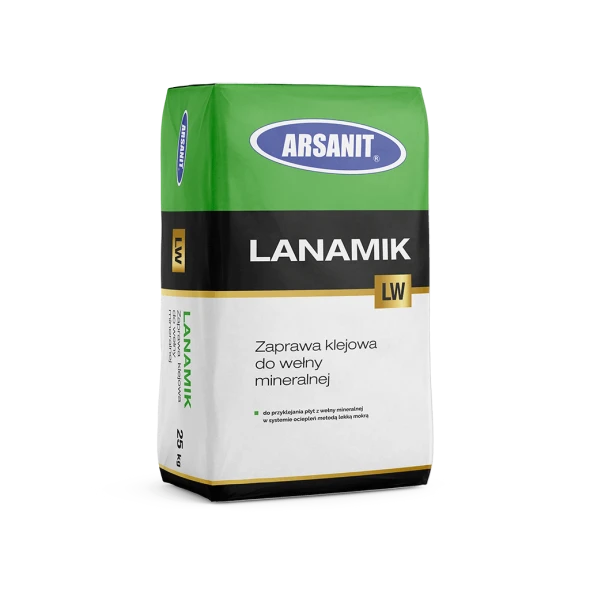 Zaprawa klejowa do wełny mineralnej Arsanit Lanamik LW opak. 25 kg.png