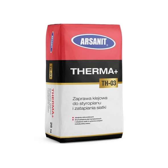 Zaprawa klejowa do styropianu i zatapiania siatki Arsanit Therma+TH-03 opak. 25 kg.png