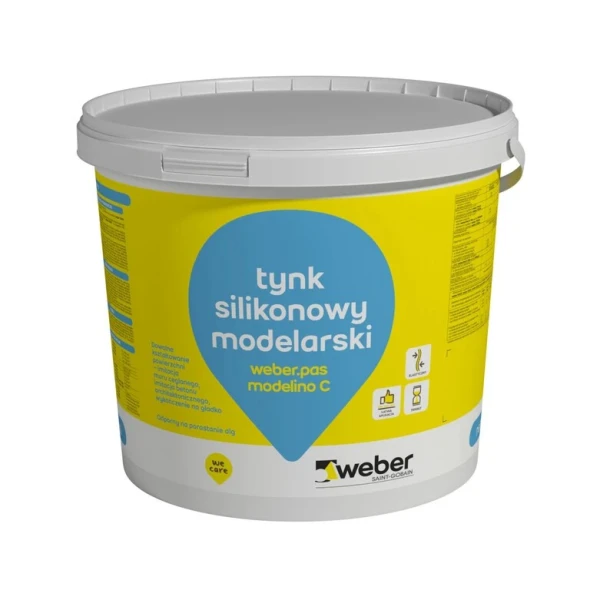 Modelarski tynk silikonowy Weber.pas. modelino C kolor BC03 (RAL7016) 25 kg.jpg