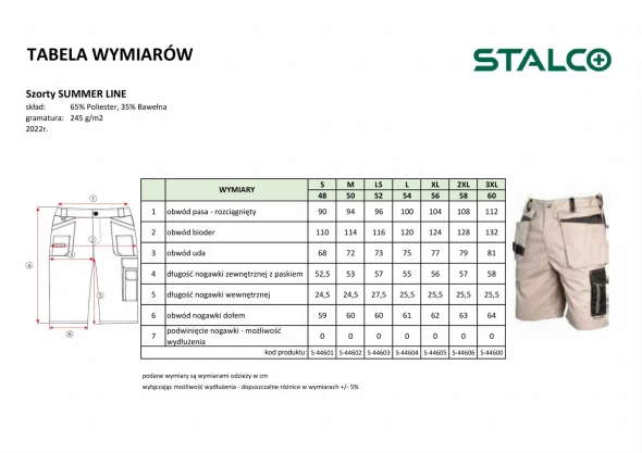 Szorty robocze Stalco Summer Line.jpg