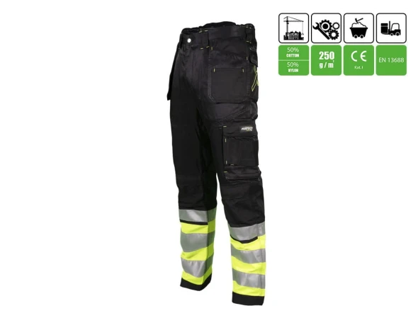 Spodnie robocze do pasa Stalco Perfect Dura Twill X czarny (2).jpg