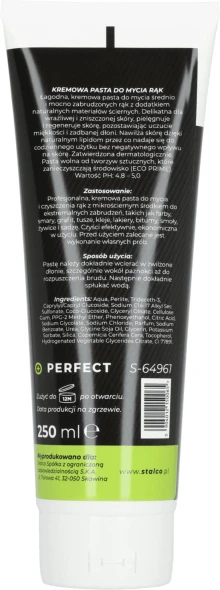 Kremowa pasta do mycia rąk Stalco Perfect opak. 250 ml 1.jpg