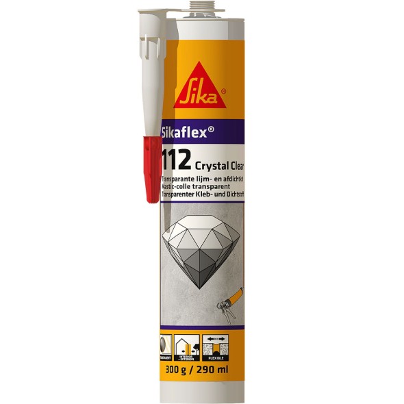 Przezroczysty klej i materiał uszczelniający Sikaflex-112 Crystal Clear opak. 290 ml.jpg