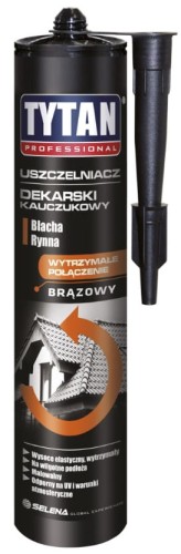 Kauczukowy uszczelniacz dekarski Tytan opak. 280 ml brązowy.jpg